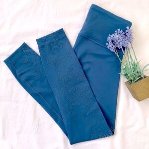 NWOT Lululemon Always On High Rise Tight “Flocked”, code blue, size 4,